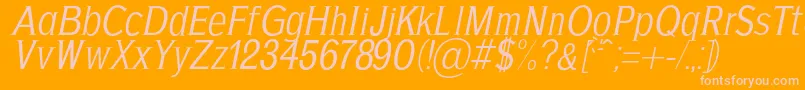 AgajdaRegularItalic Font – Pink Fonts on Orange Background