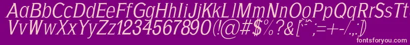 AgajdaRegularItalic Font – Pink Fonts on Purple Background