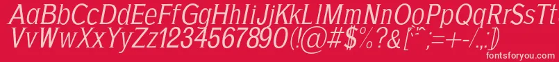 AgajdaRegularItalic Font – Pink Fonts on Red Background