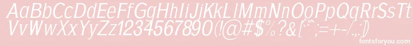 AgajdaRegularItalic Font – White Fonts on Pink Background