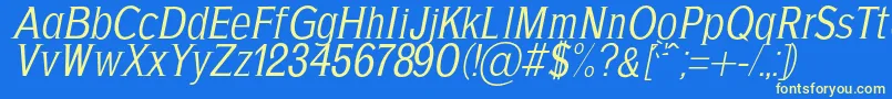 AgajdaRegularItalic Font – Yellow Fonts on Blue Background