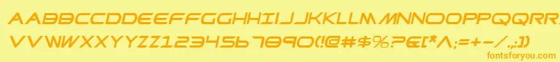 PrometheanItalic Font – Orange Fonts on Yellow Background