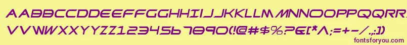 PrometheanItalic Font – Purple Fonts on Yellow Background