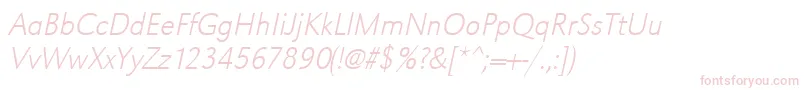 UrwgrotesktextlignarOblique-Schriftart – Rosa Schriften