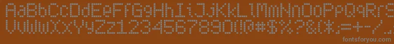SubwayTicker Font – Gray Fonts on Brown Background