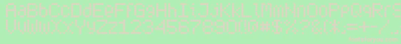 SubwayTicker Font – Pink Fonts on Green Background