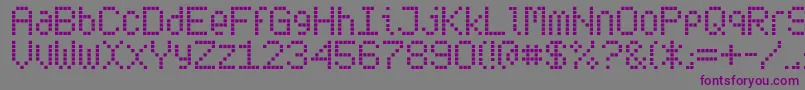 SubwayTicker Font – Purple Fonts on Gray Background
