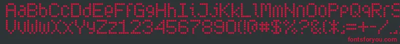 SubwayTicker Font – Red Fonts on Black Background