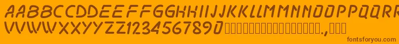 Pwodissey Font – Brown Fonts on Orange Background