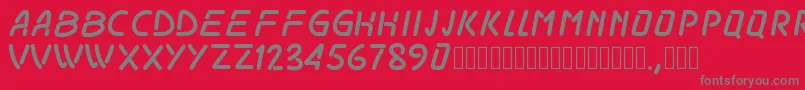 Pwodissey Font – Gray Fonts on Red Background