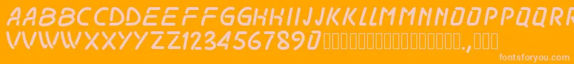 Pwodissey Font – Pink Fonts on Orange Background