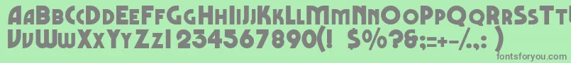 Questascapsssk Font – Gray Fonts on Green Background