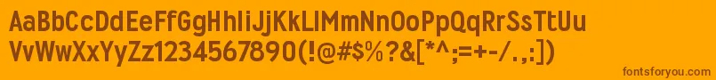 Шрифт WyvernhvRegular – коричневые шрифты на оранжевом фоне