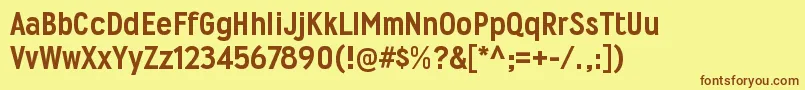 WyvernhvRegular Font – Brown Fonts on Yellow Background