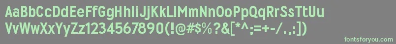 フォントWyvernhvRegular – 灰色の背景に緑のフォント
