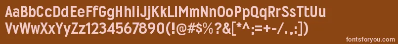 WyvernhvRegular Font – Pink Fonts on Brown Background