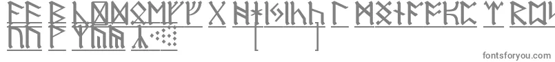 フォントDwarfRunes1 – 白い背景に灰色の文字