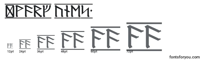 Größen der Schriftart DwarfRunes1