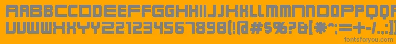 フォントKarnivob – オレンジの背景に灰色の文字