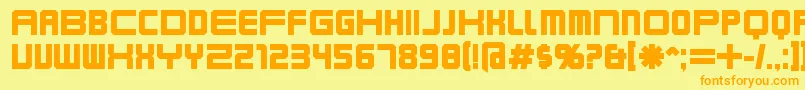 Karnivob Font – Orange Fonts on Yellow Background