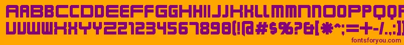 Karnivob Font – Purple Fonts on Orange Background