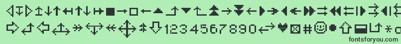 Lisätietoja Ministrzalki-fontista Ministrzalki-fontti – mustat fontit vihreällä taustalla