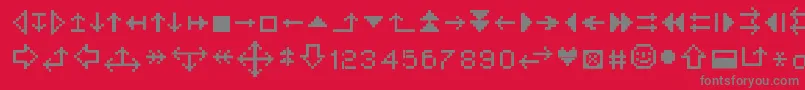 Ministrzalki Font – Gray Fonts on Red Background
