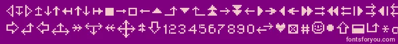 Ministrzalki Font – Pink Fonts on Purple Background