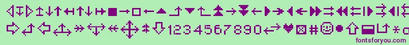 Ministrzalki Font – Purple Fonts on Green Background