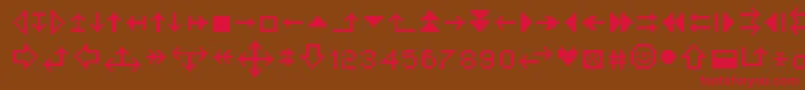 Ministrzalki Font – Red Fonts on Brown Background