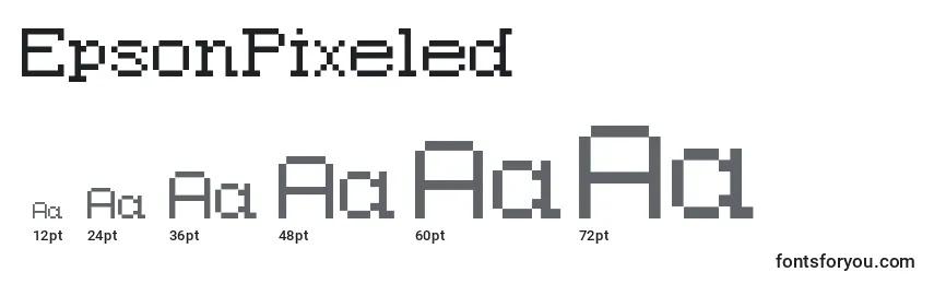 Размеры шрифта EpsonPixeled