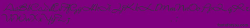 Czcionka Porosa – czarne czcionki na fioletowym tle