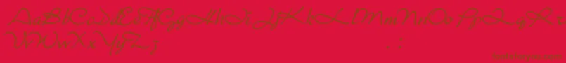 Porosa-fontti – ruskeat fontit punaisella taustalla