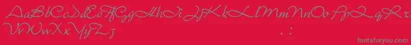 Porosa Font – Gray Fonts on Red Background