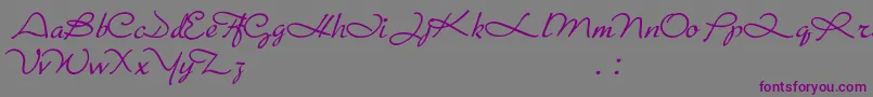 Porosa-fontti – violetit fontit harmaalla taustalla