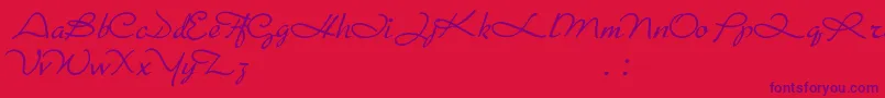 Porosa-Schriftart – Violette Schriften auf rotem Hintergrund