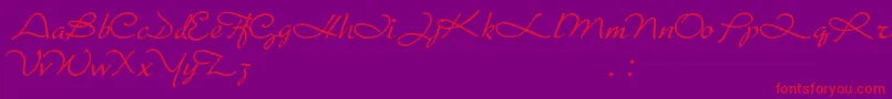 Porosa Font – Red Fonts on Purple Background