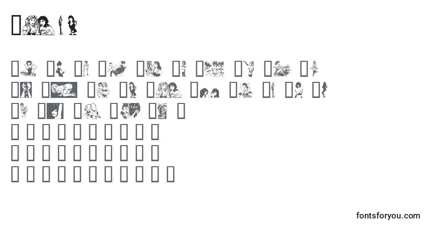 Schriftart Porn – Alphabet, Zahlen, spezielle Symbole