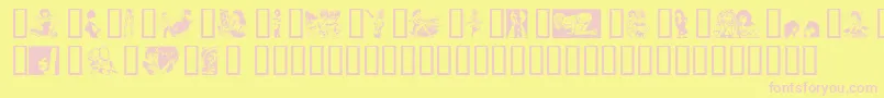 Porn Font – Pink Fonts on Yellow Background