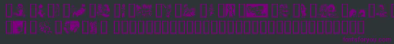 Czcionka Porn – fioletowe czcionki na czarnym tle