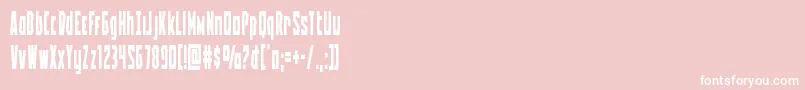 Fonte Battleworldcond – fontes brancas em um fundo rosa