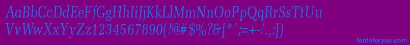 Шрифт MemoircondensedItalic – синие шрифты на фиолетовом фоне