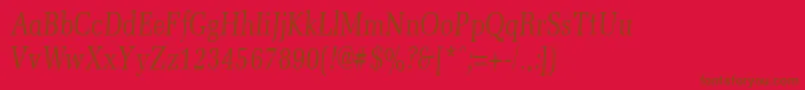 MemoircondensedItalic Font – Brown Fonts on Red Background