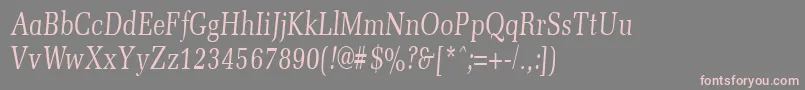 MemoircondensedItalic Font – Pink Fonts on Gray Background
