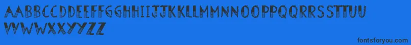 フォントBarnOwl – 黒い文字の青い背景