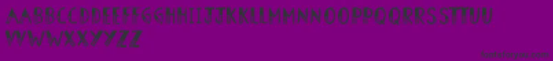 Fonte BarnOwl – fontes pretas em um fundo violeta