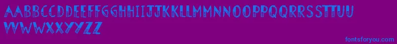 BarnOwl Font – Blue Fonts on Purple Background