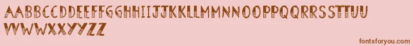 フォントBarnOwl – ピンクの背景に茶色のフォント