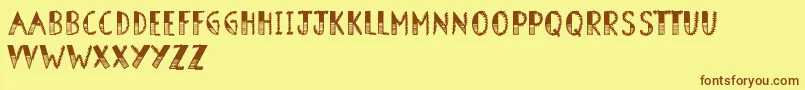 BarnOwl-fontti – ruskeat fontit keltaisella taustalla