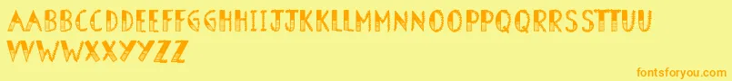 BarnOwl Font – Orange Fonts on Yellow Background